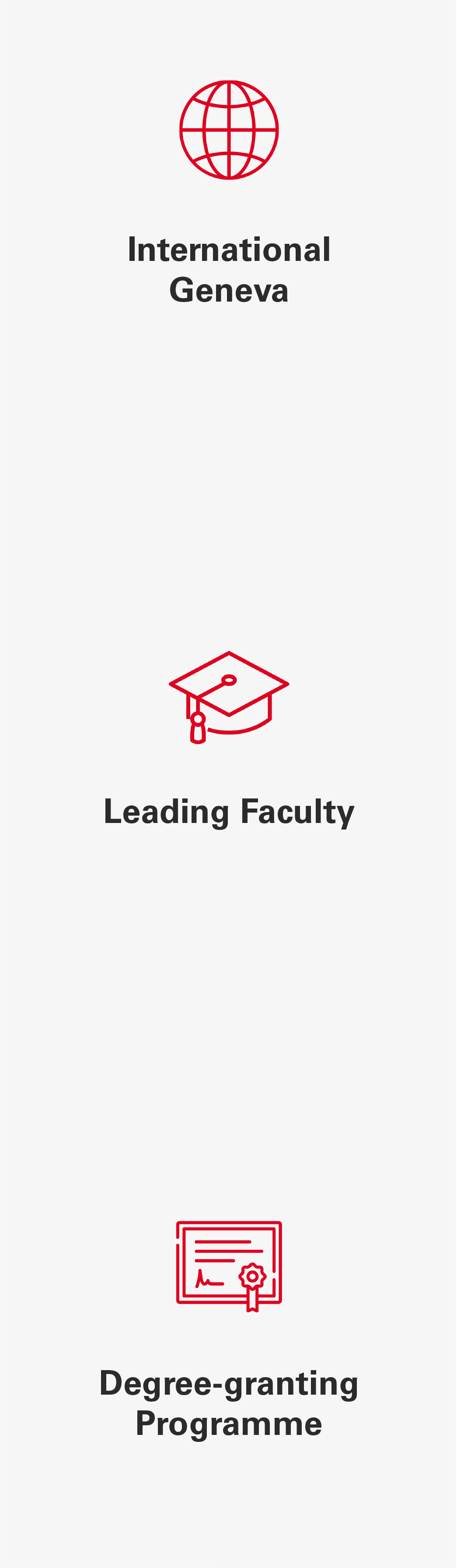 Infographic - International Geneva - Community of Practice - Leading Faculty - Degree-granting Programme