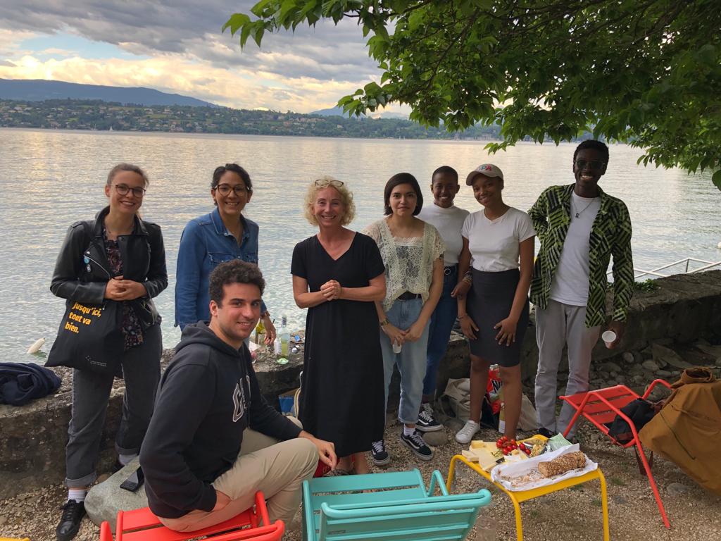 After the course ended and the sanitary conditions permitted, I arranged for all in the class who were still in Geneva to gather for an apero at UN Beach.