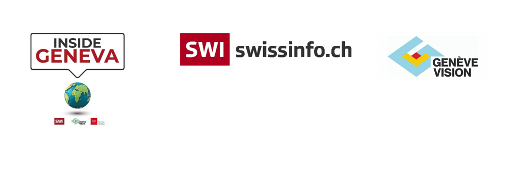 Swissinfo, Inside Geneva, and Geneve vision media logos