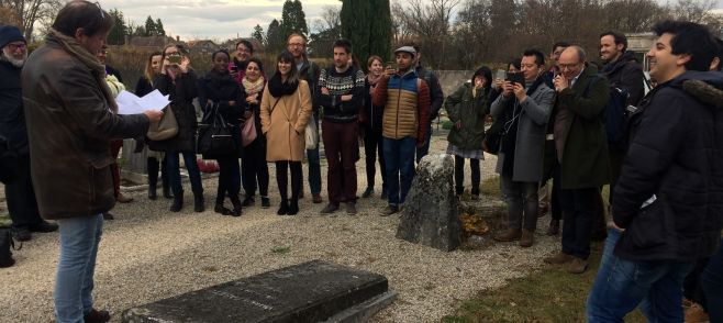 The Department of Economics at the grave of Vilfredo Pareto