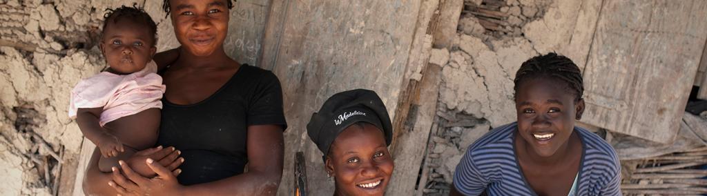 Banner Fighting for the rights of women and girls in Haiti