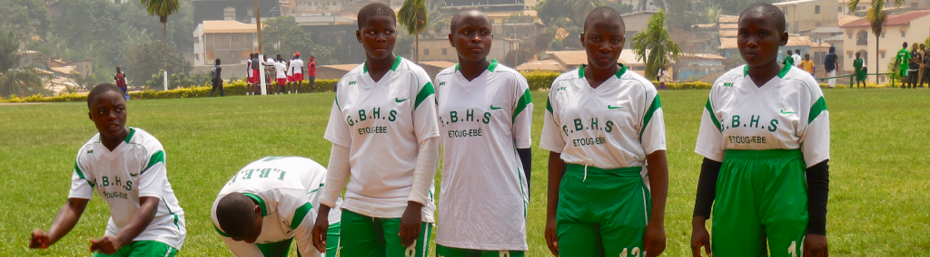 Young women football team in Cameroon