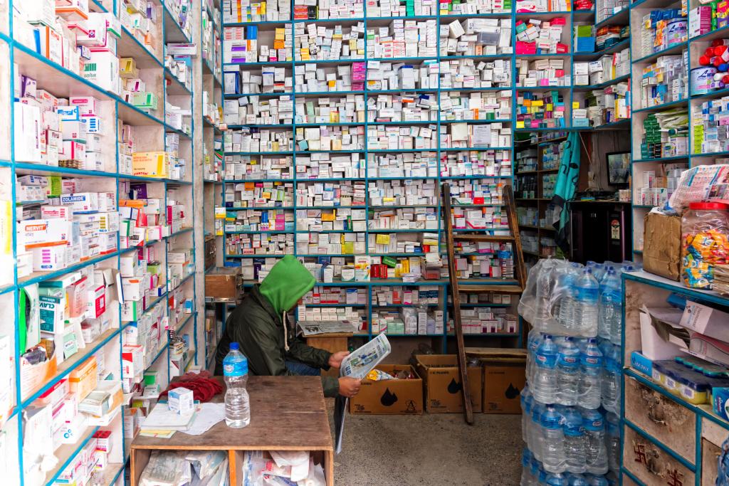 A pharmacy in Kathmandu, Nepal