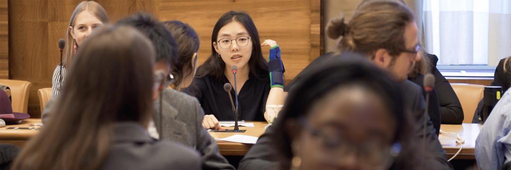 Within the framework of the 2019 Geneva Peace Week, held from 4-8 November, 16 groups of students from the Institute’s interdisciplinary master programme presented their Capstone Projects at the United Nations in the presence of Ela Gandhi during an event called “Fresh Perspectives on Peace and Security”.