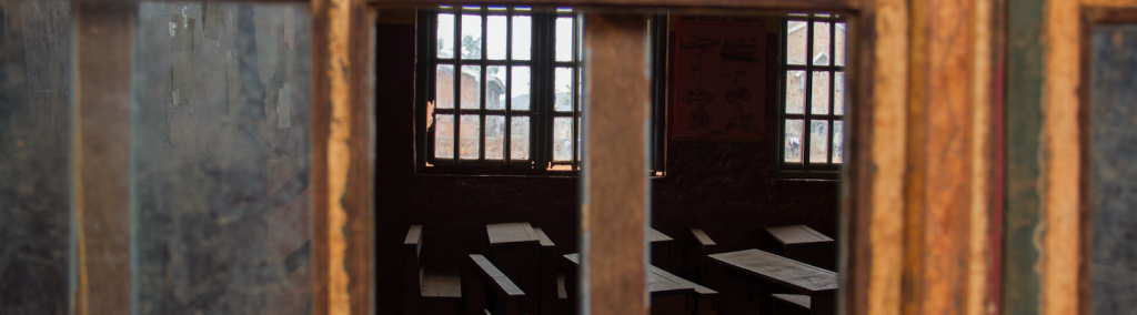 School window in Northwestern Cameroon