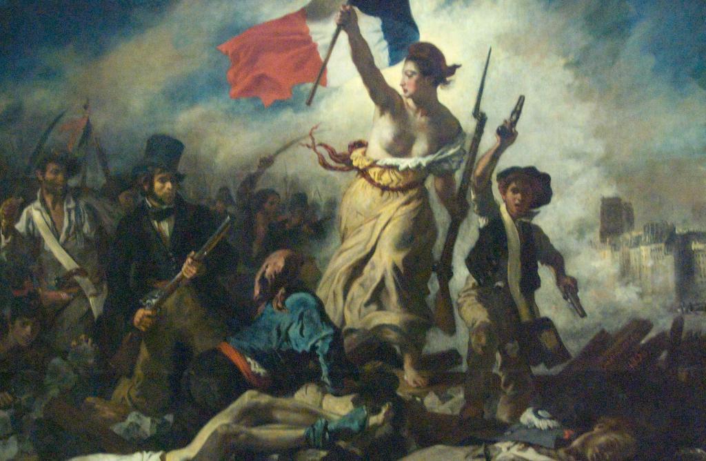 Eugene Delacroix painting - Liberty leading the people