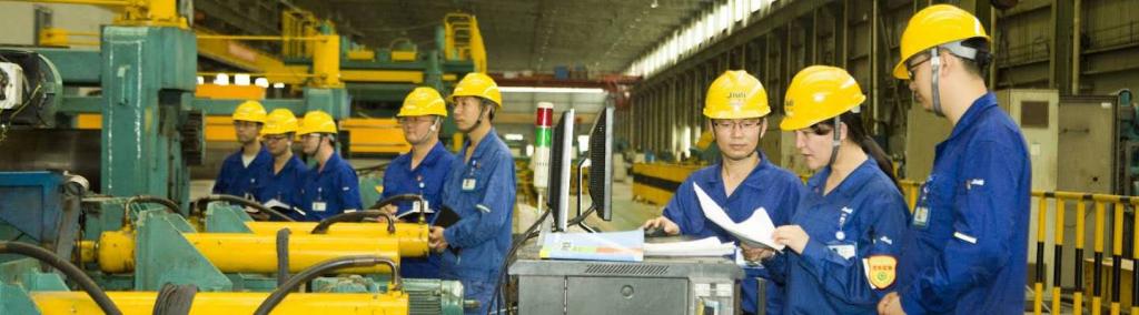 Mechanical workers in Huzhou City, China