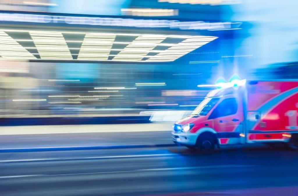 ambulance in motion