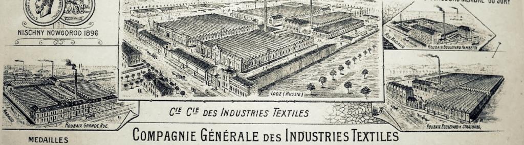 Document dated 1914 of a factory in Roubaix. France