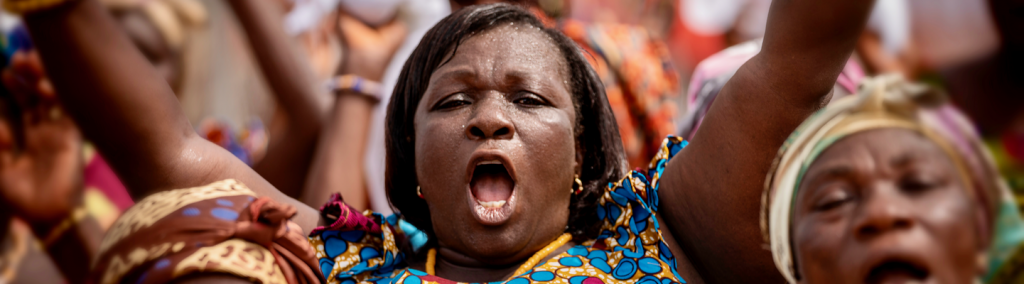 African women marching