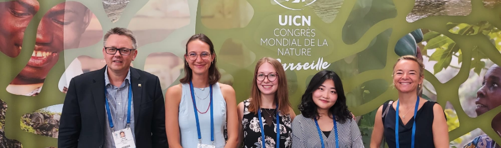 graduate institute students presented their blue peace capstone project at thee 2021 iucn world conservation congress