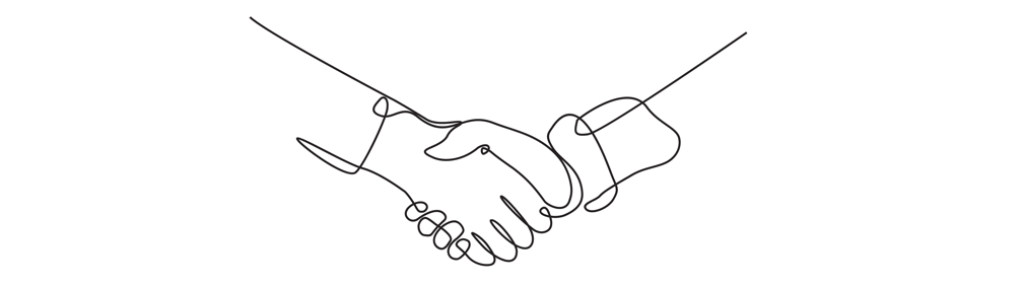 handshake cooperation between local and international