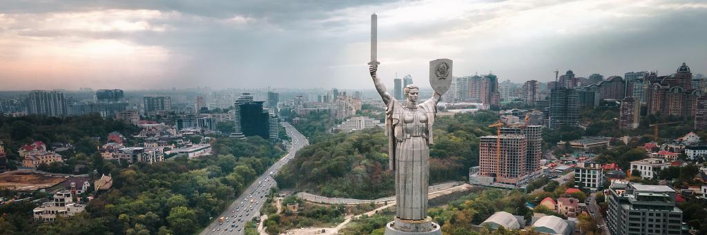 "Motherland" is a monumental sculpture in Kiev on the right bank of the Dnieper. Located on the territory of the Museum of the History of Ukraine in World War II