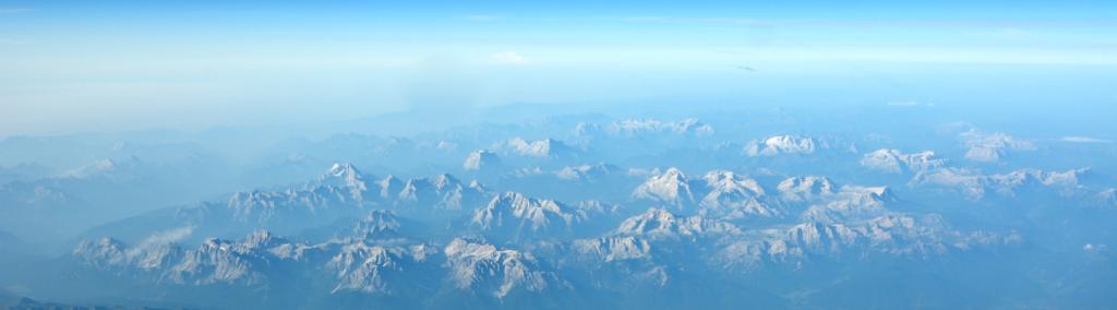 Aerial shot of mountains