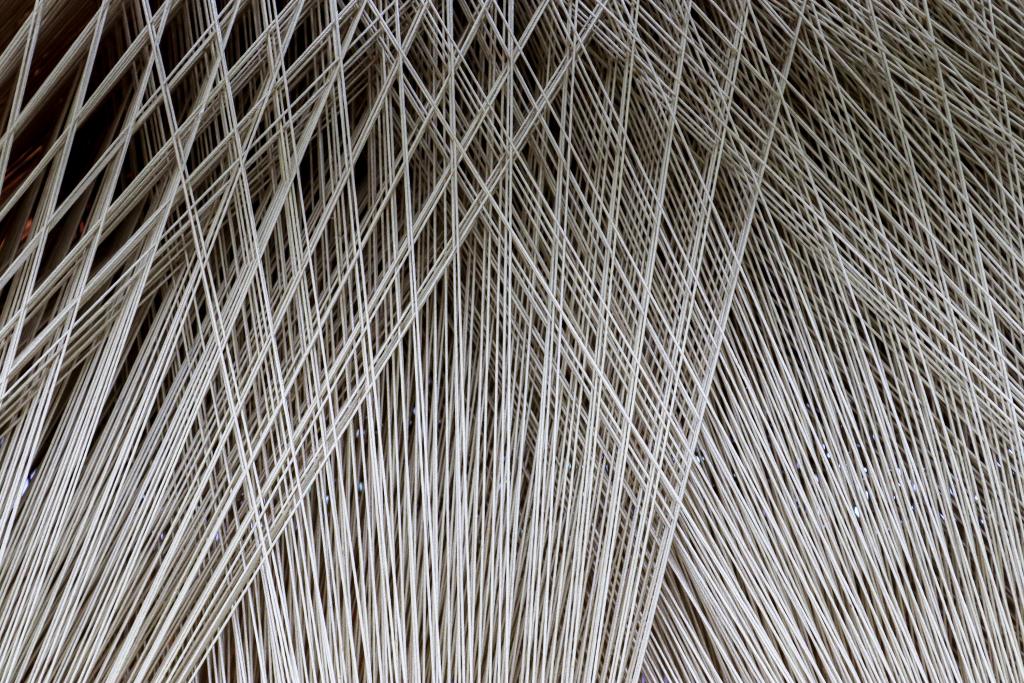 Weave of white threads