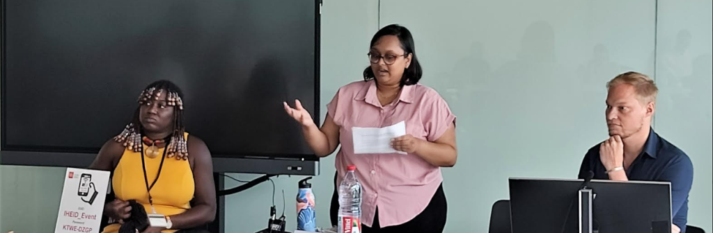 In addition to tracing their career paths, Gayathri Nagasubramaniam, Christoph Hanger and Sheree Anderson also discussed the organisation's role and its contribution to the humanitarian effort. 