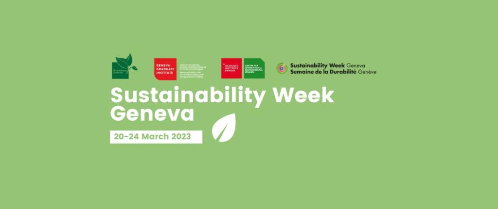 Master students and members of the Environmental Committee, Camille Darbo and Yannic Bucher, discuss Sustainability Week, which is held each year and serves to illuminate some of the greatest challenges facing the planet and how humans can act for positive change.