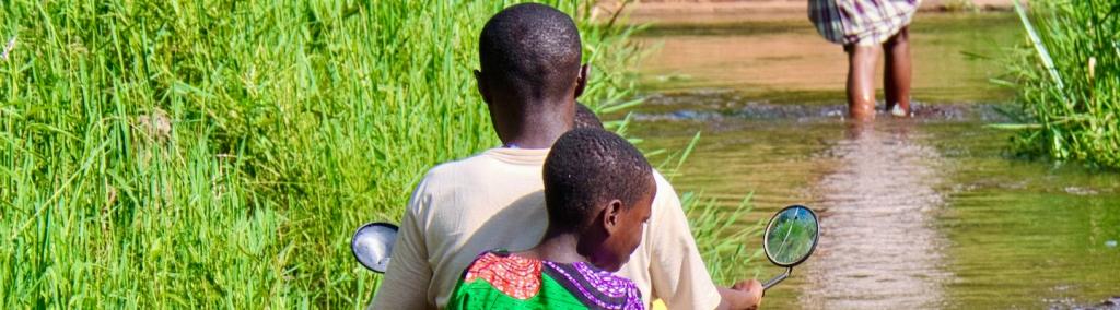 African family on motorbike