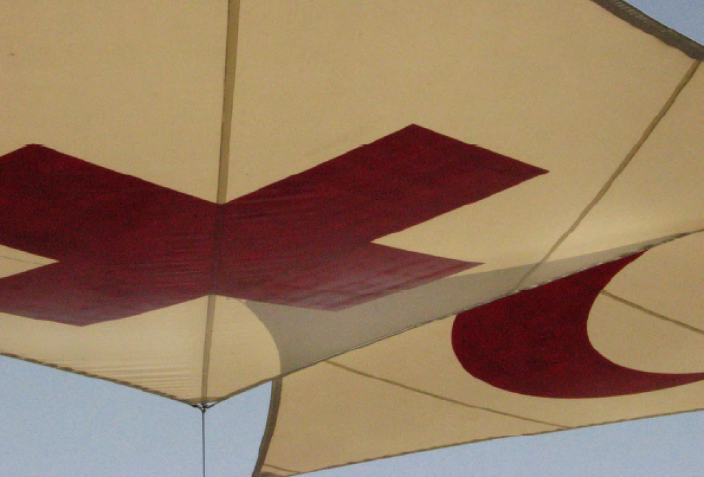 Red Cross Red Crescent flags