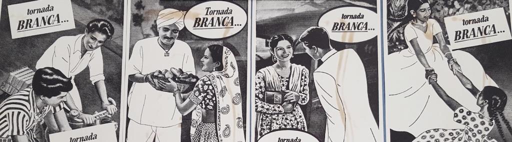 Advertisements for Unilever’s Sunlight Soap with text in Portuguese, 1951