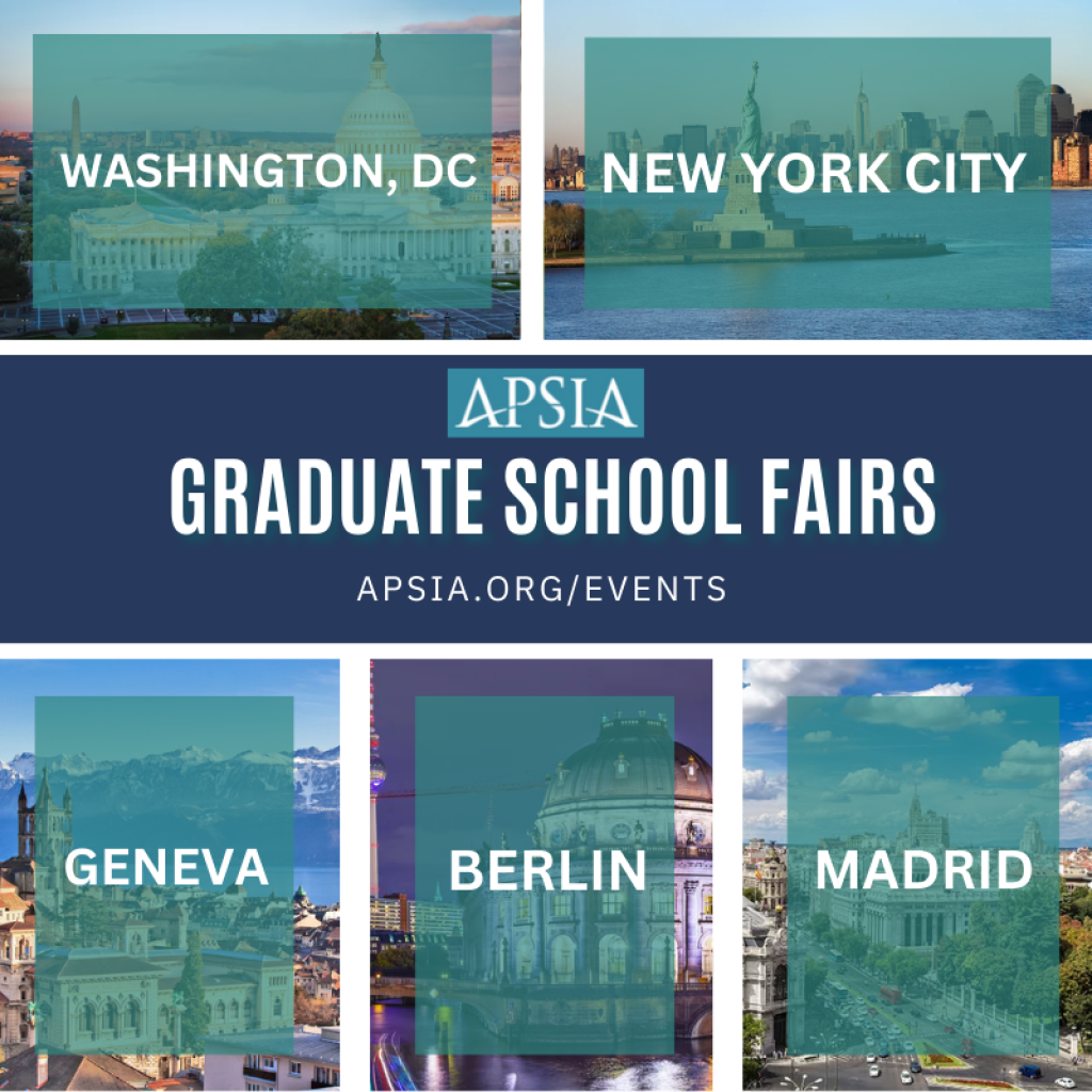 APSIA in-person grad school fairs, fall 2024