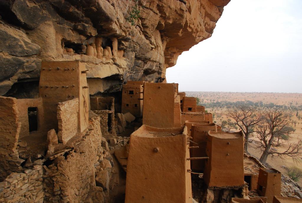 Mali, Pays_Dogon, falaise de Biandagara