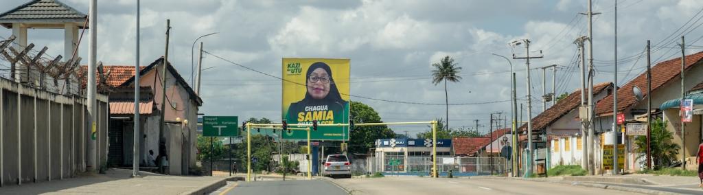 Empty street in Dar es Salaam on 29 October 2025, as the curfew takes hold of the city.
