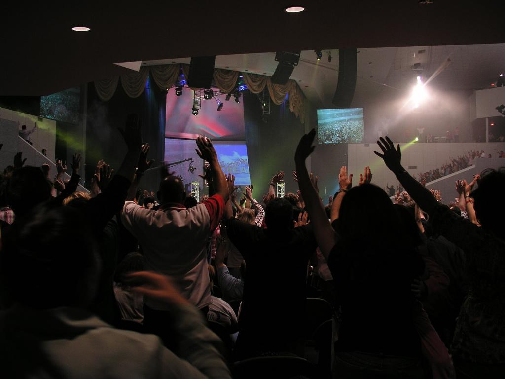 	Worship service at Phoenix First Assembly of God, facing the stage (2nd picture)