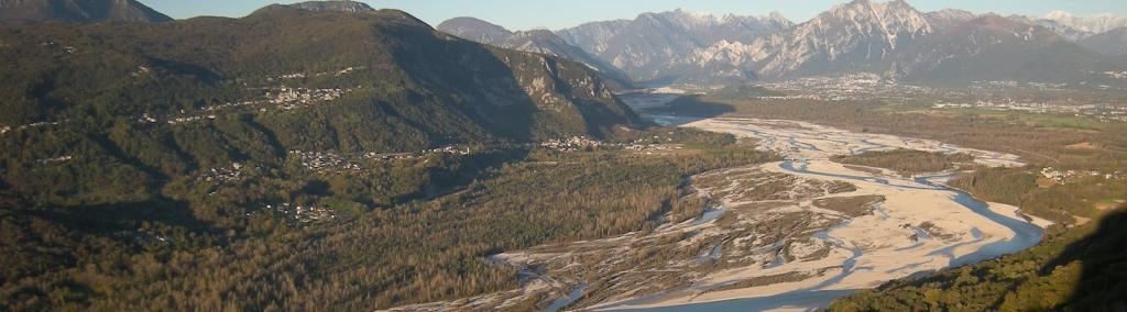 Tagliamento river from Monte di Ragogna, looking to Gemona.