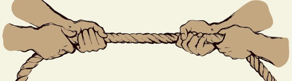 Tug war drawing