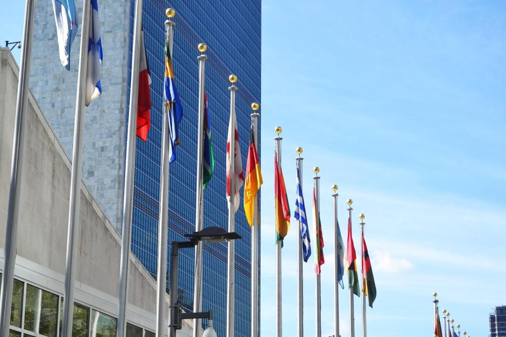 UN flags NYC