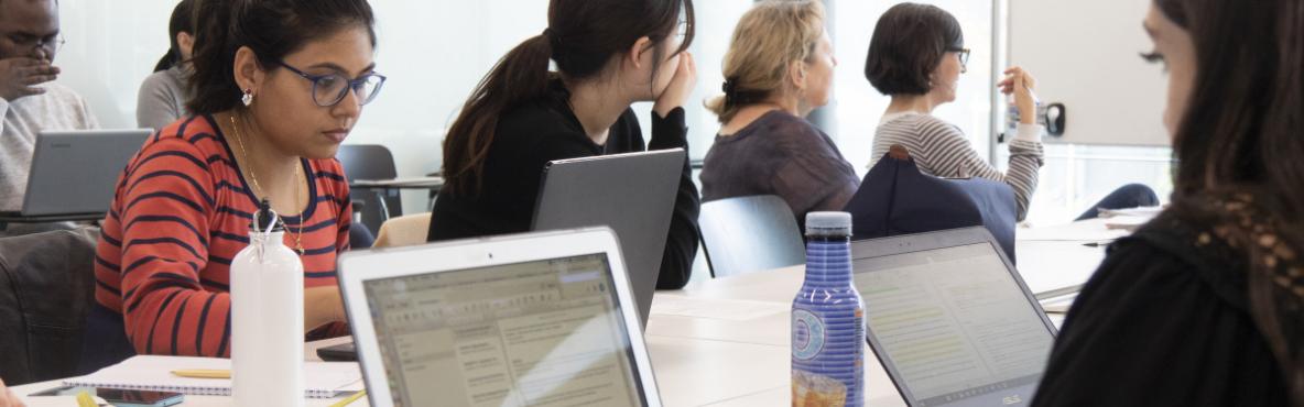 Students with computers