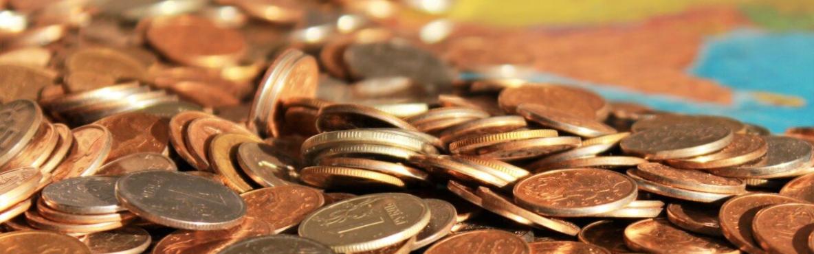 Photo of petal, handful, money, map, close up, currency, coin