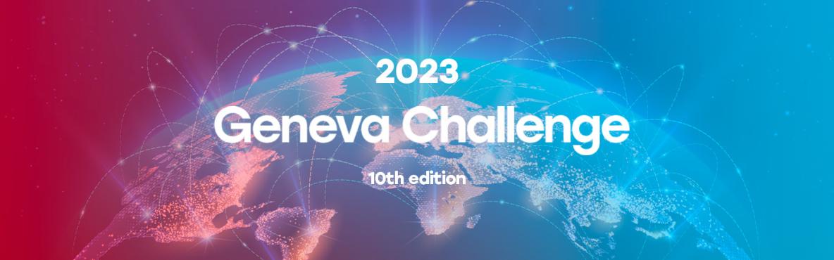 The banner shows a world map with the title "Geneva Challenge"