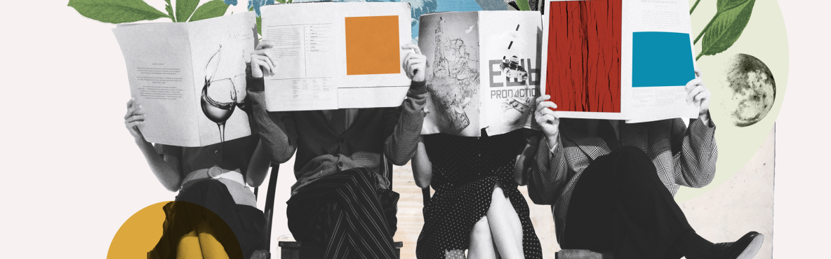Cut out people reading