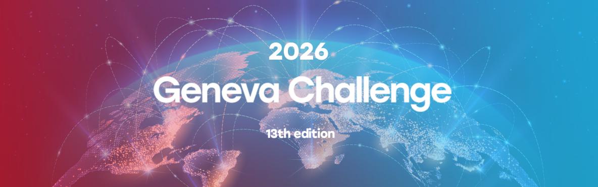 Banner with the text "2026 Geneva Challenge 13th Edition" written on it
