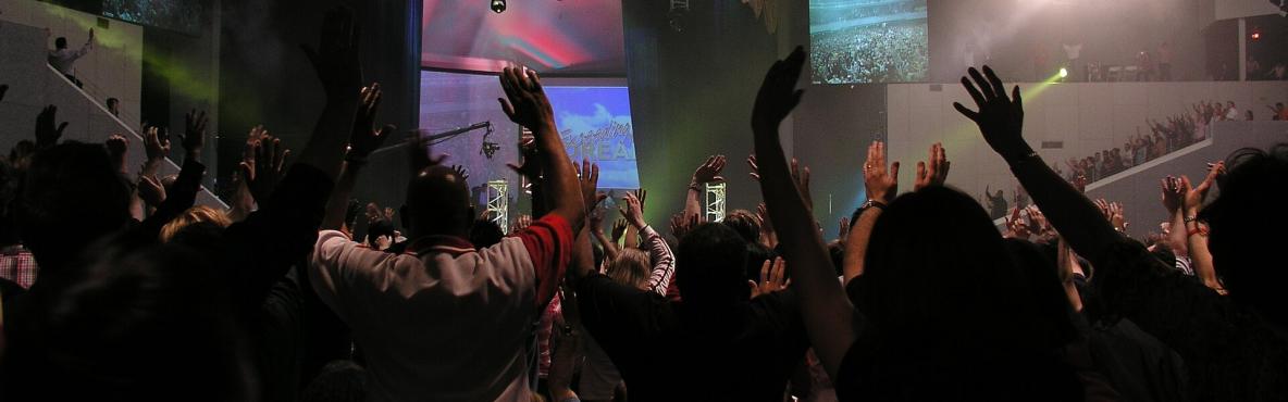 	Worship service at Phoenix First Assembly of God, facing the stage (2nd picture)
