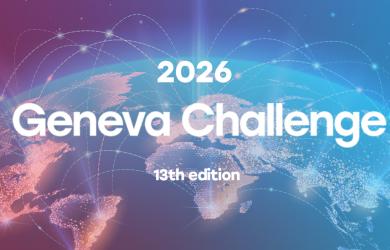 Banner with the text "2026 Geneva Challenge 13th Edition" written on it