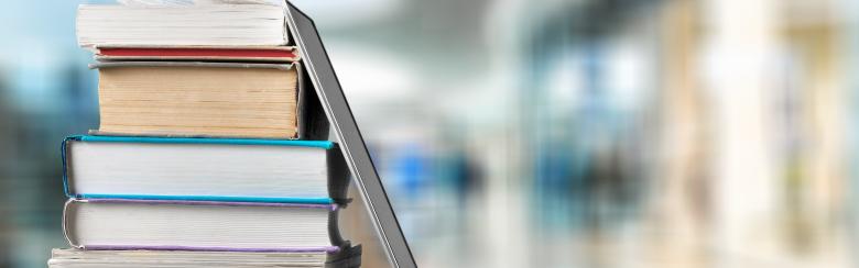 Books and laptop
