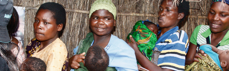 Women queueing in Malawi