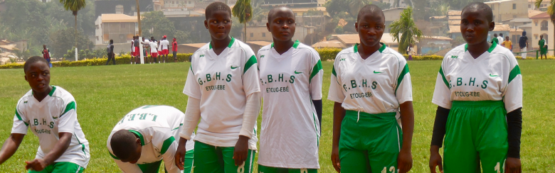 Young women football team in Cameroon