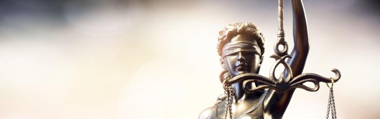 Statue of Lady Justice with Weight Scale