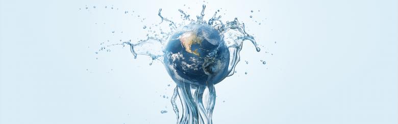 The world in a water jet