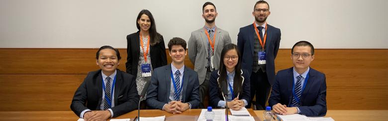 The IHEID team smiles for the camera