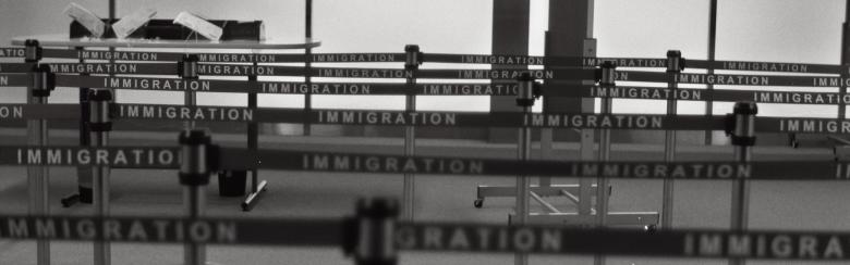 Empty queue at border control check