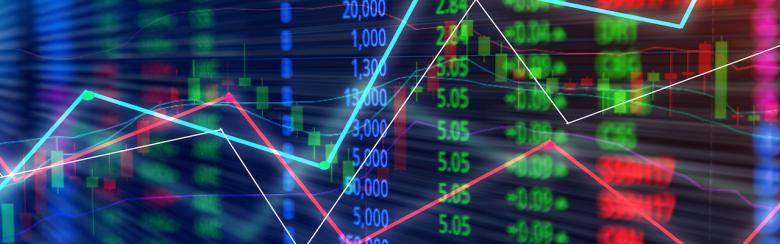 Financial business graph.