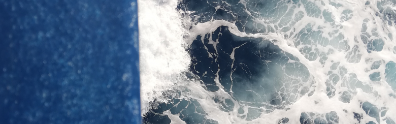 Agitated water.