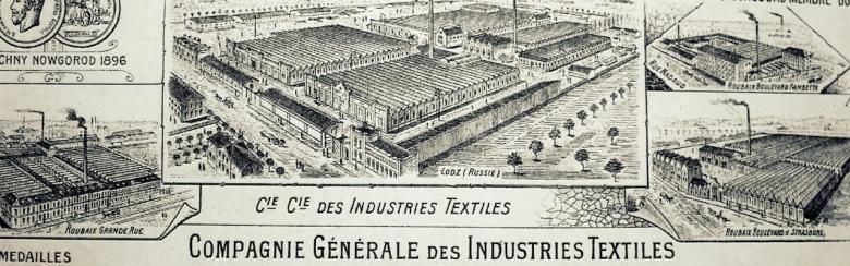 Document dated 1914 of a factory in Roubaix. France