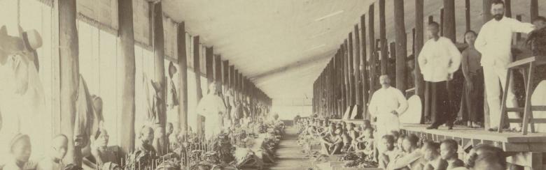 Sorting out of tobacco leaves in Medan, Indonesia, in 1897.