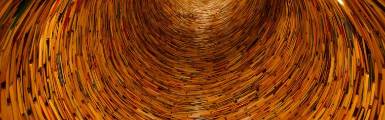 a spiral of books
